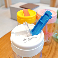 600ml Big Belly Straw Cup Portable Plastic Water Cup for Office Home Outdoor