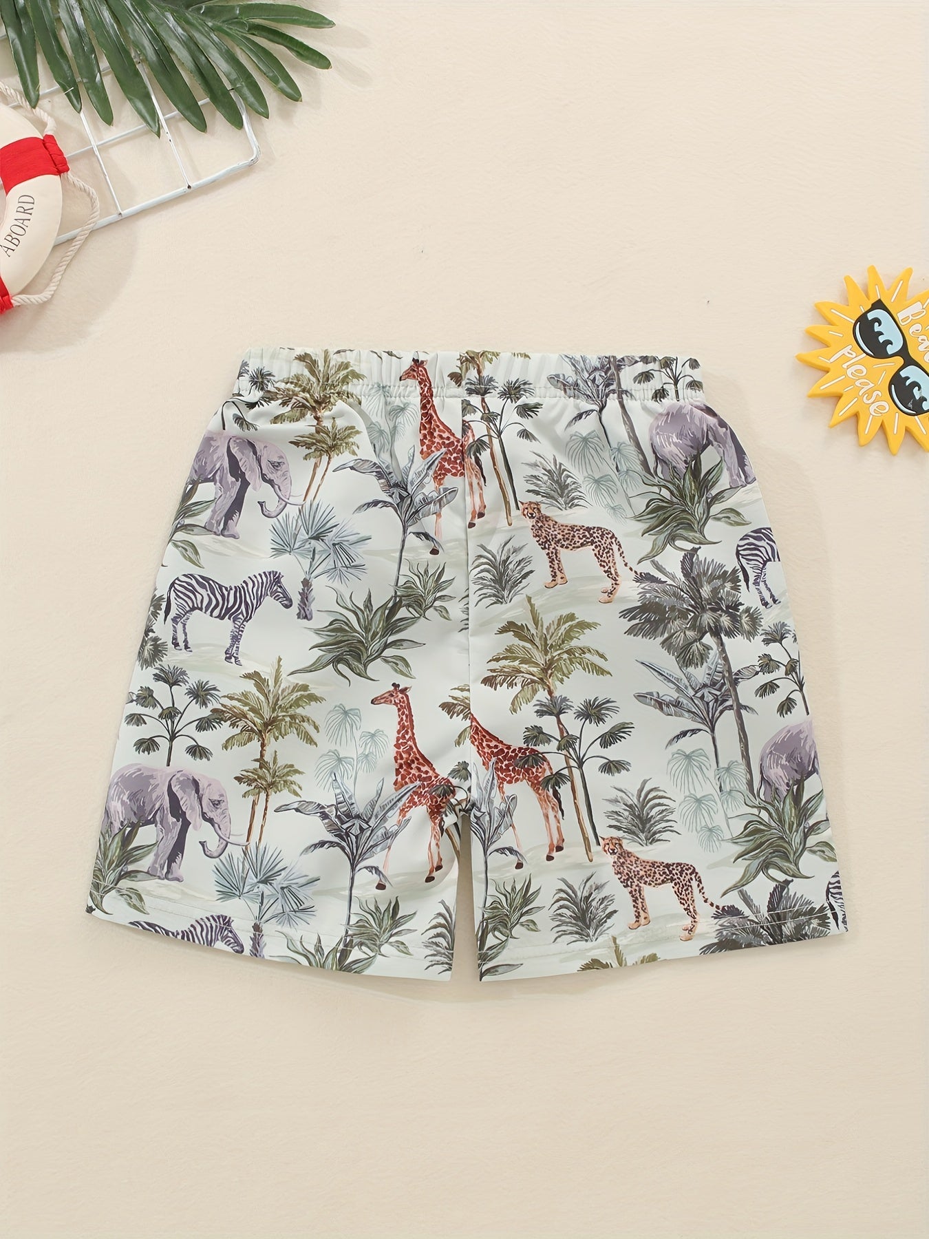 Boys Animals Casual Shorts - Summer Vacation Beach Clothes