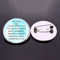 Sister Birthday Gift Funny Brooch Bagpack Hat Clothing Jewelry