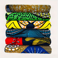 6pcs Ankara Printed Quilted Fabric for Sewing Facial Covering DIY