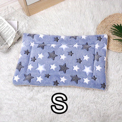 Star Pattern Cat Mattress Cozy Sleep Blanket