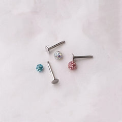 5pcs Rhinestone Labret Nose Stud Earrings