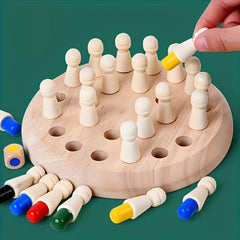 Wooden Memory Chess Fun Educational Toy for Multiple Players