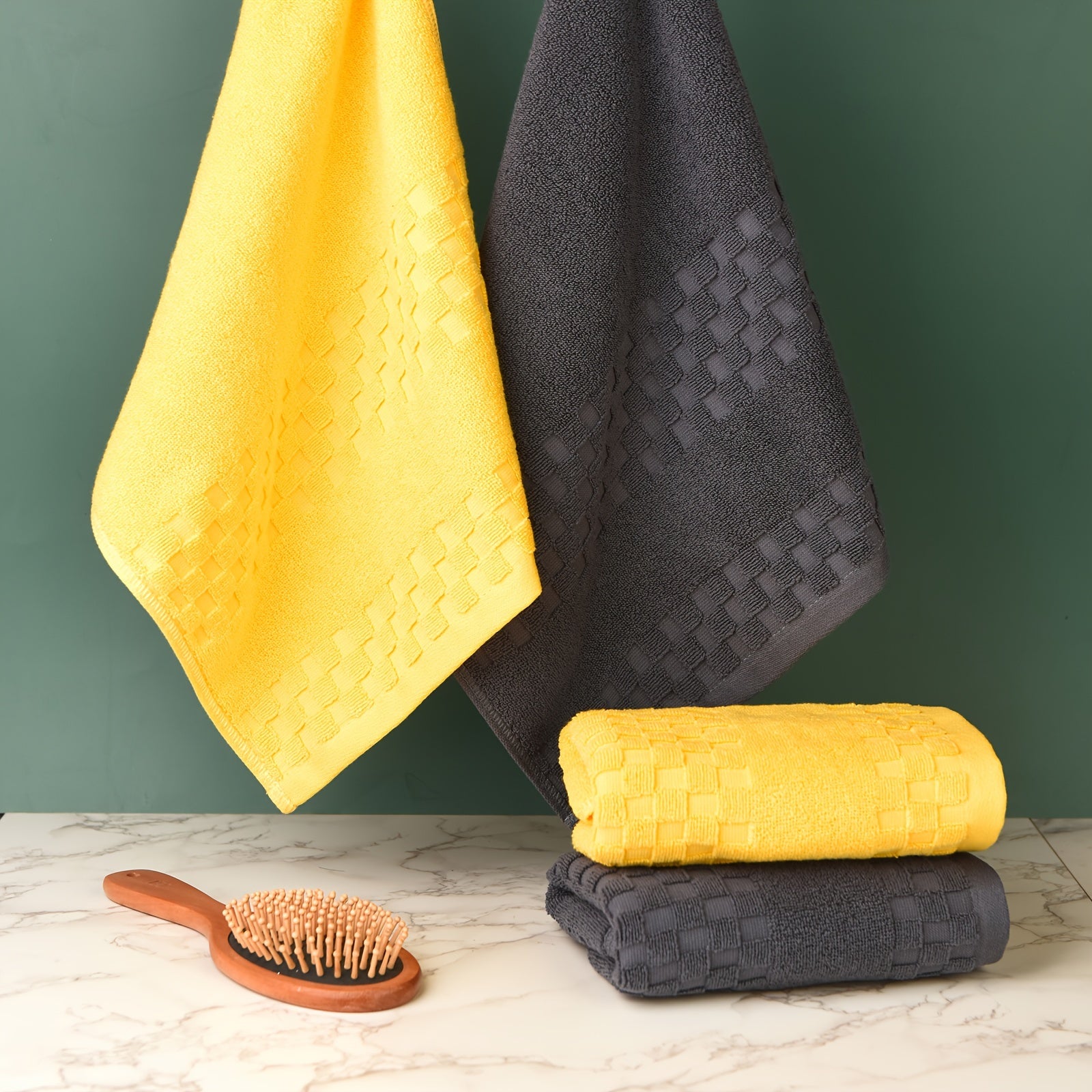 4pcs Cotton Face Towels Quick Drying Soft Bath Towels Mixed Colors