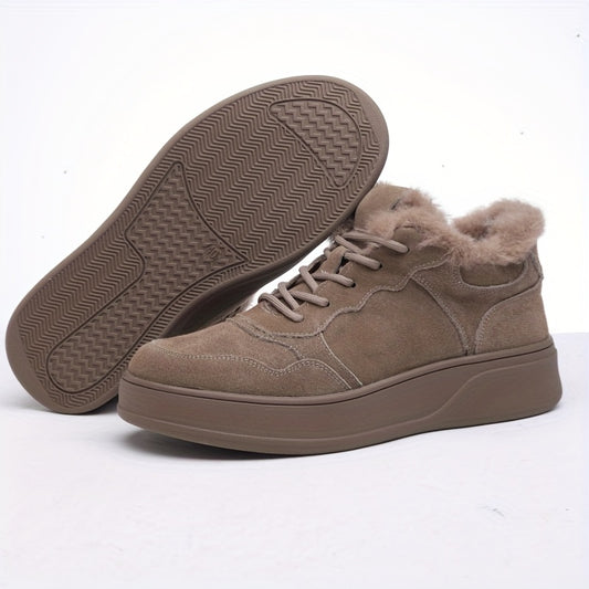 Women's Faux Fur Lining Winter Skate Shoes