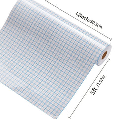 Vinyl Transfer Tape 12inch X5FT Medium Adhesive PET Clear Transfer Paper
