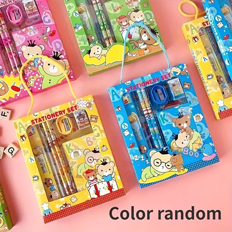 6-Piece Student Stationery Set Teenagers Learning Box Office Stationery