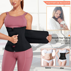 Waist Trainer Tummy Wrap Tummy Control Workout Zipper Slimmer Belly Belt