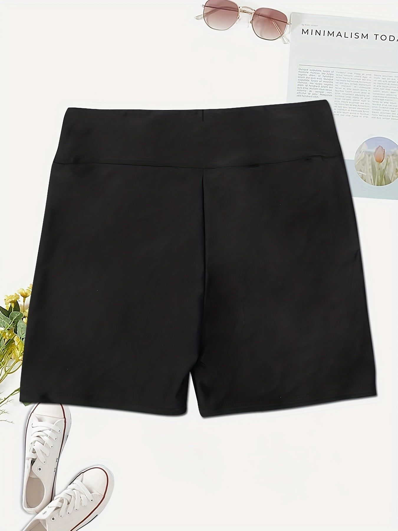 Butterfly Print High Waist Biker Shorts