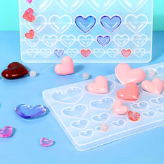 Heart Patch Resin Mold Love Pendant Epoxy Silicone DIY Craft Jewelry Making