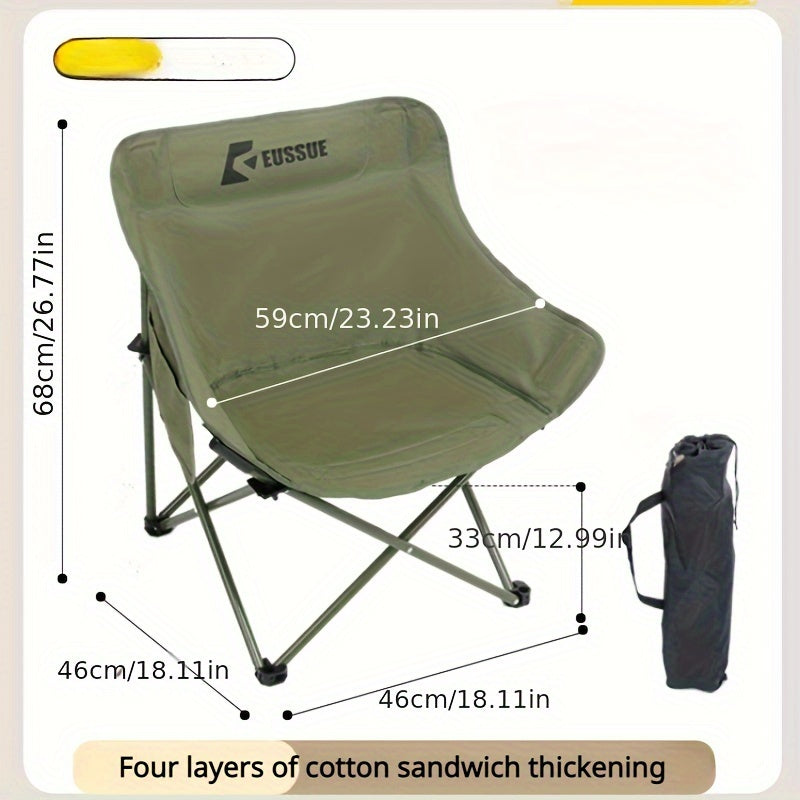 Portable Moon Chair Outdoor Camping Folding Chair For Beach Picnic Fishing