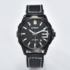 Youth Men's Belt Carbon Fiber Mechanical Watch