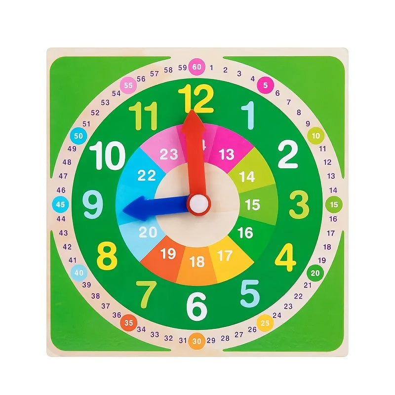 Wooden Educational Clock Toy for Kids - Time Learning Development Gift