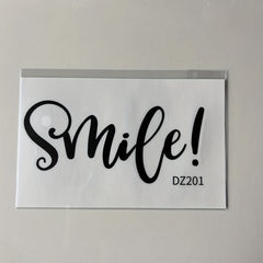 English Smile Inspirational Wall Sticker for Bedroom and Living Room