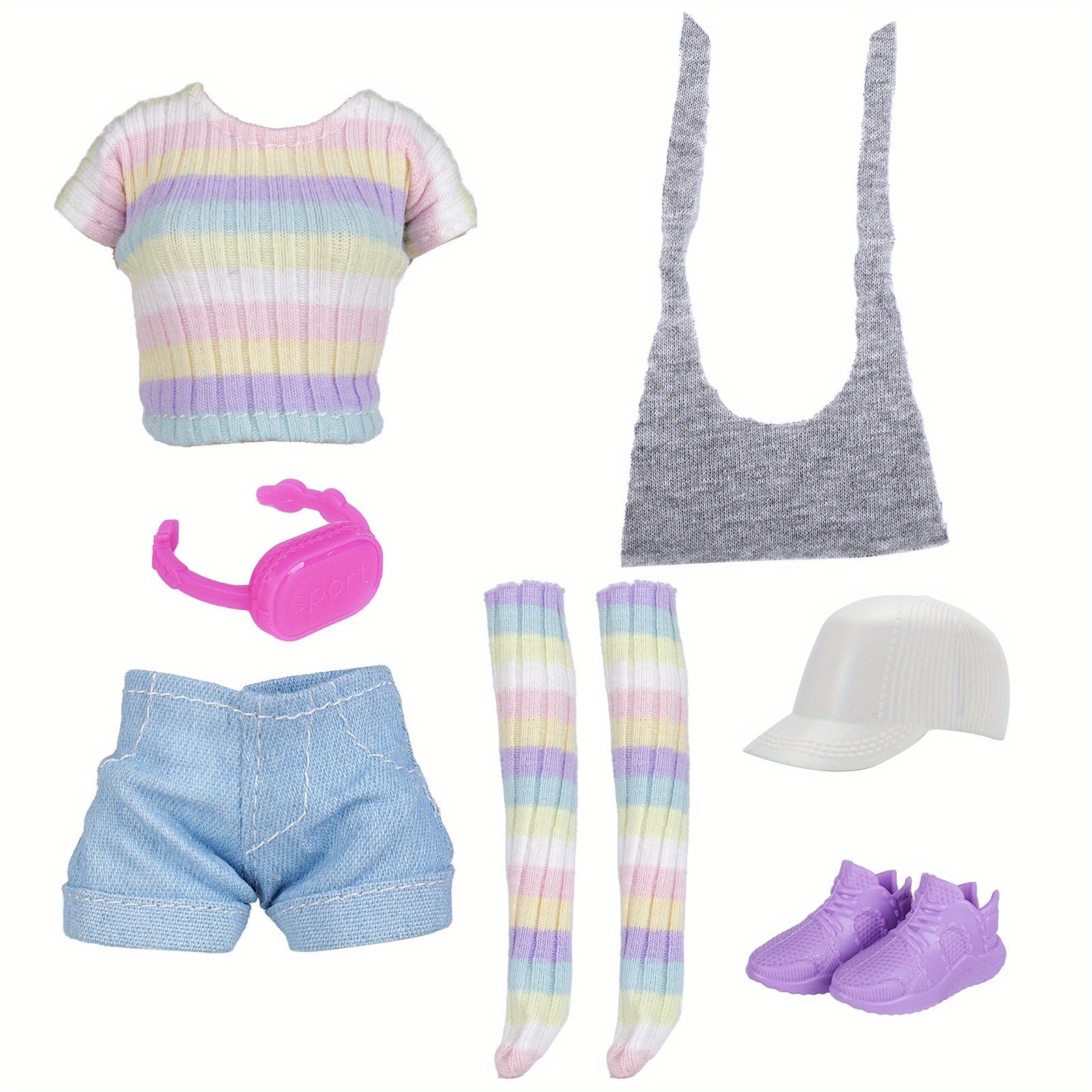 Princess Outfit Set for 11.5" Doll with Clothes, Shoes, and Accessories
