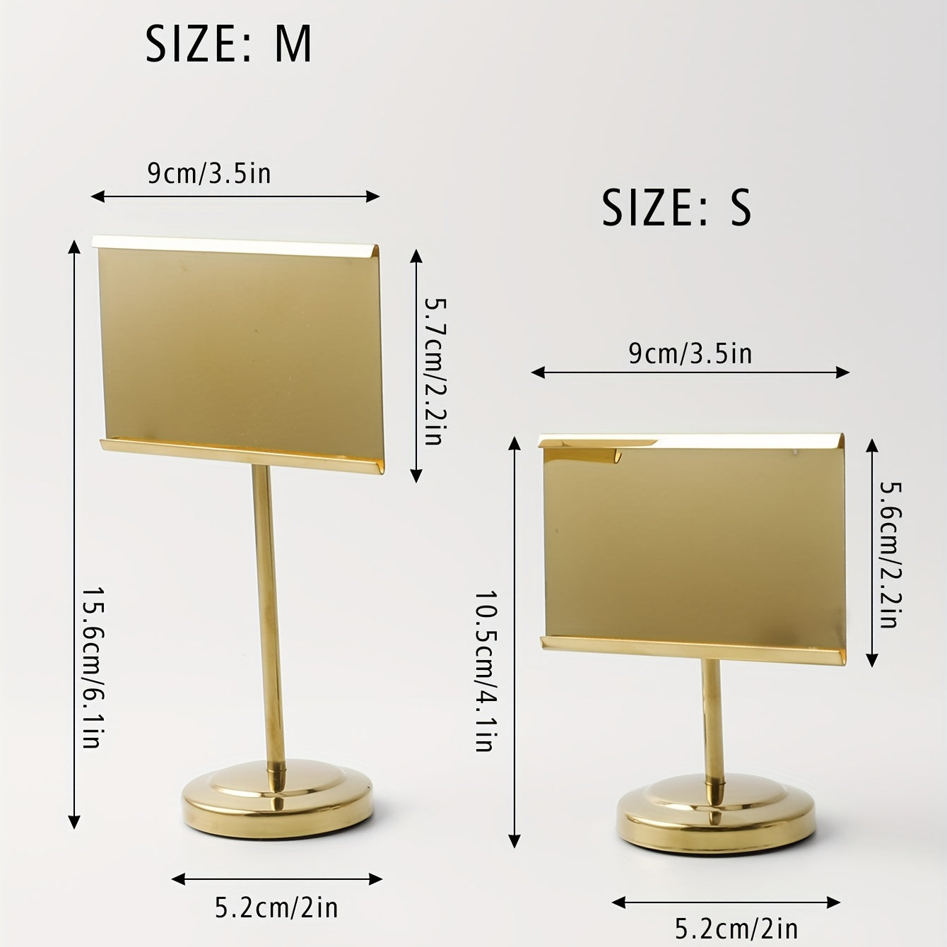 Stainless Steel Table Number Holder for Home and Office Decor