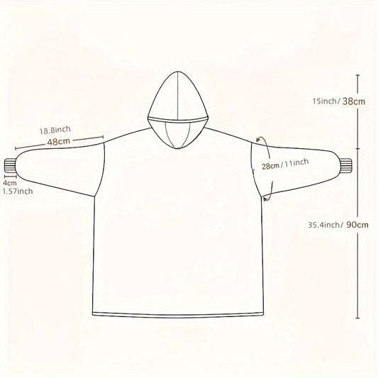 Women's Hoodie Wearable Blanket Soft Warm Outdoor Camping