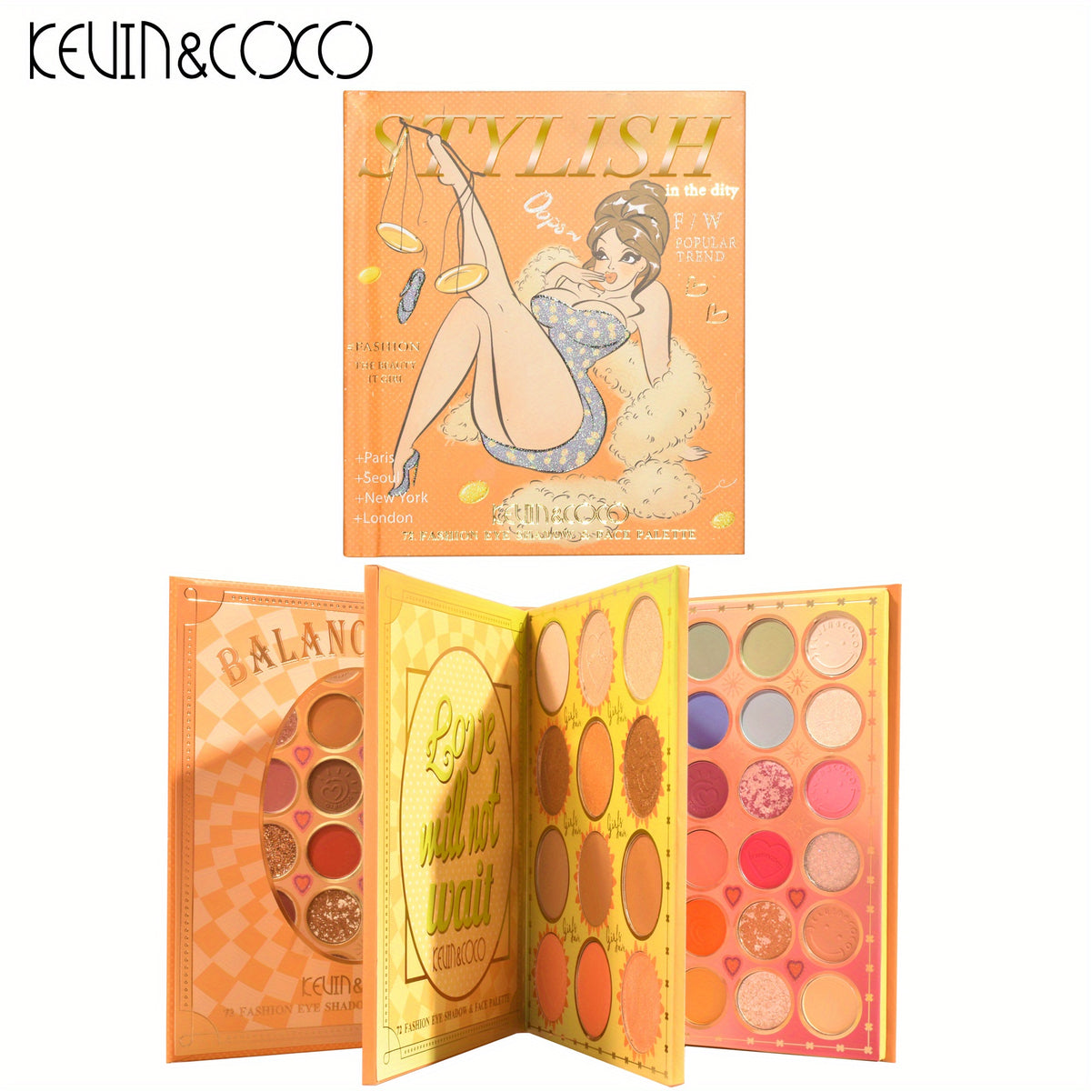 72 Color Eyeshadow Palette + Blush & Contour Kit