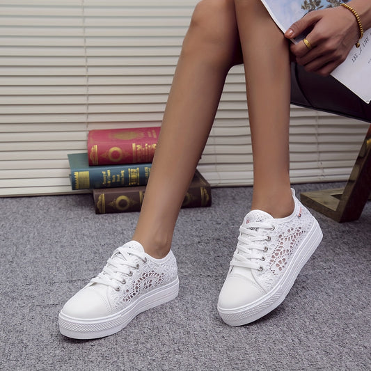 Women's Lace Mesh Sneakers Casual Outdoor Shoes Lightweight Walking Shoes