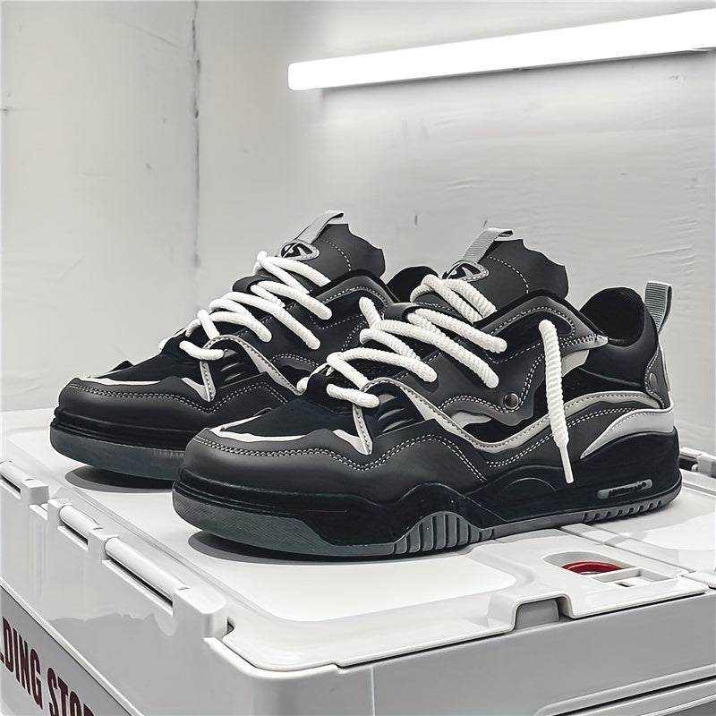 Men's Lace Up Skate Shoes Non Slip Casual Shoes For Youth