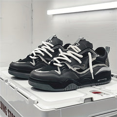 Men's Lace Up Skate Shoes Non Slip Casual Shoes For Youth