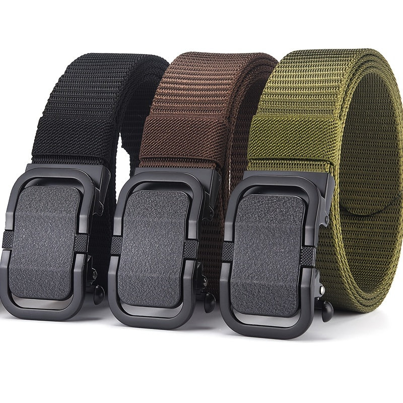 Men's Toothless Canvas Belt Automatic Buckle Sports Leisure