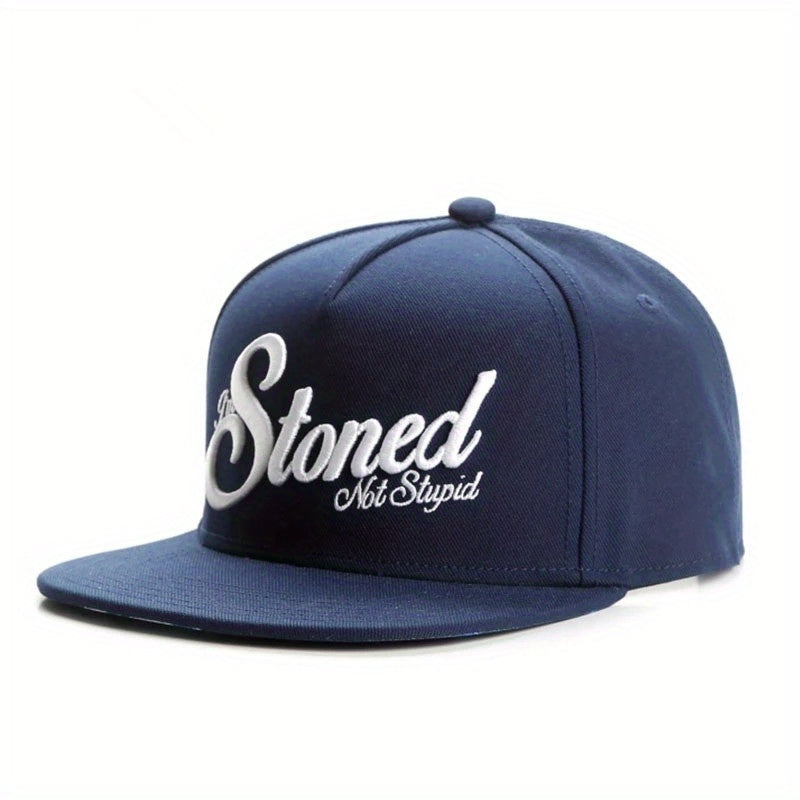 Stoned Embroidery Print Hip Hop Cap For Men Women