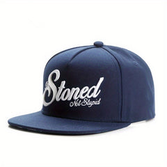 Stoned Embroidery Print Hip Hop Cap For Men Women