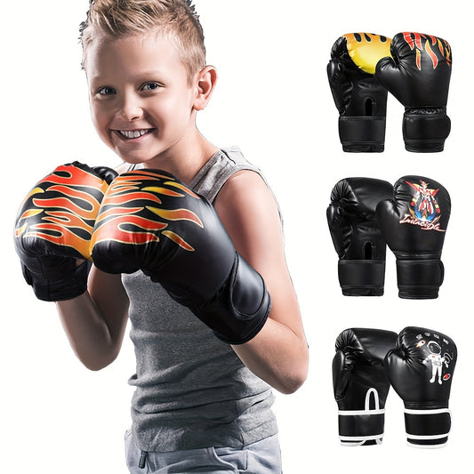Flame Boxing Gloves Cartoon Training Gloves Protective Gear for Beginners