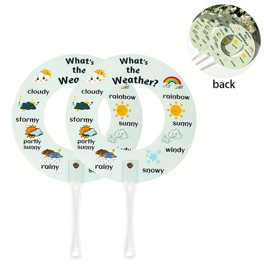 2pcs Weather Signal Cards for Interactive Learning