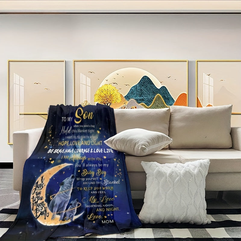 1pc Outdoor Blanket for Son Warm Cozy Soft Throw Blanket