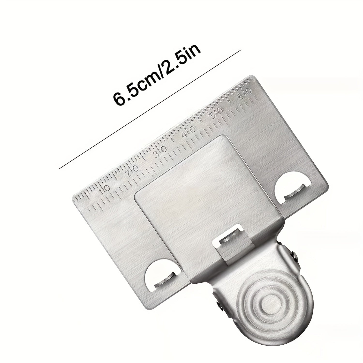 Stainless Steel Corner Measuring Tool Tape - Double Scale Tape Clip