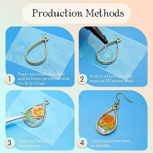 180pcs Open Bezels For Resin Jewelry Making Kit