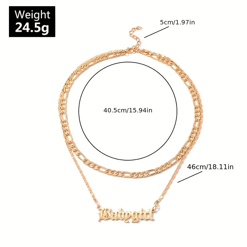 'Babygirl' Charm Necklace Pendant Stainless Steel Collar Gift Girls