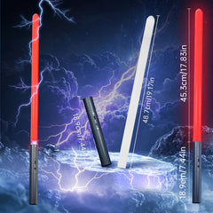 MAMXUAN Kids Combat Swords Toy RGB Metal Handle 15 Light Effects 3 Modes