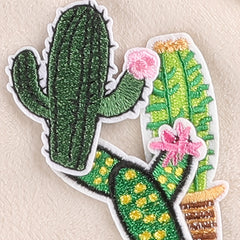 6pcs Cactus Embroidery Patches DIY Clothes Accessories