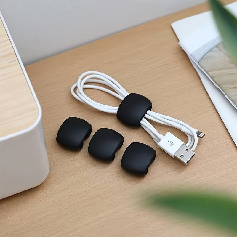 4pcs Travel Data Cable Collection Buckle Winding Storage Buckle