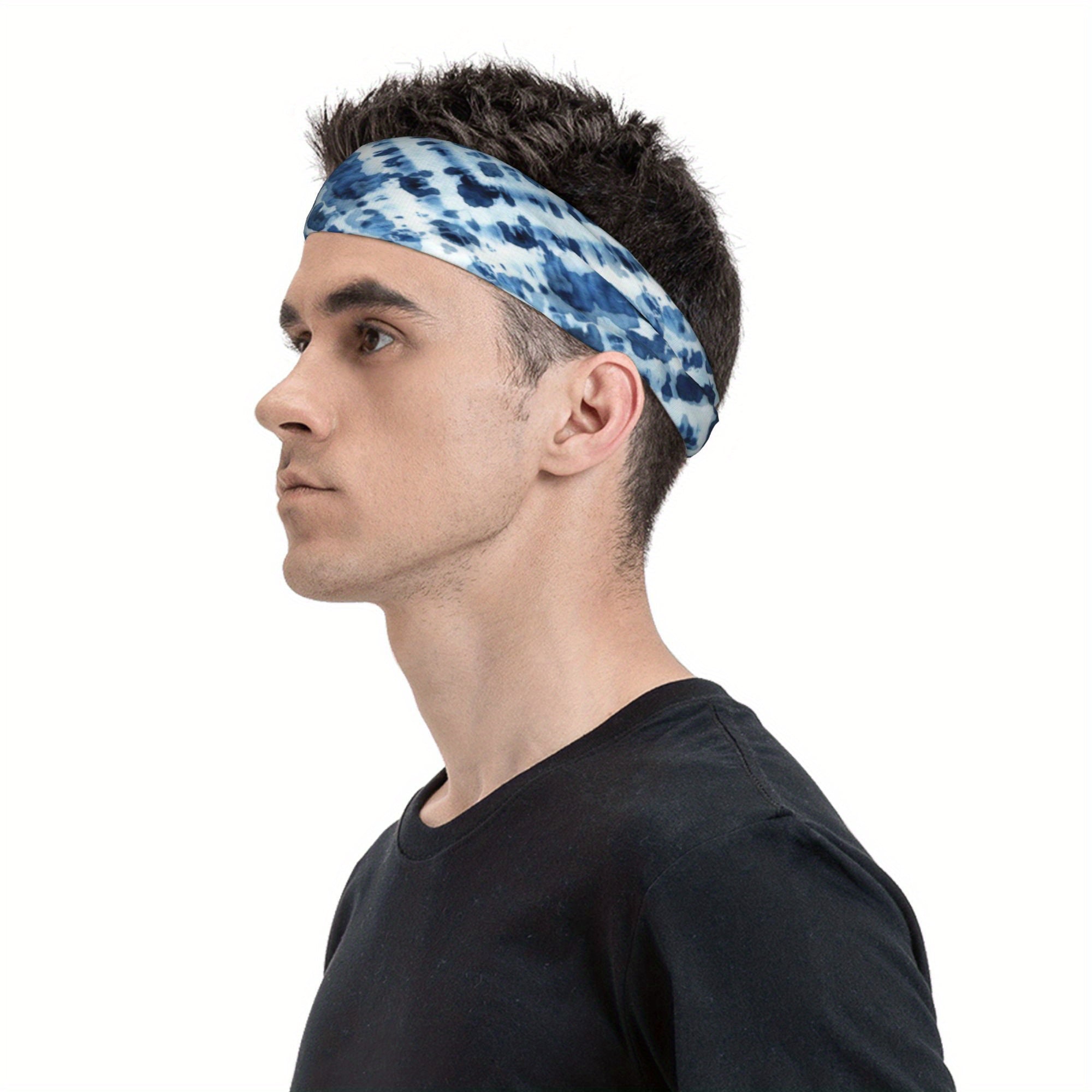 Men's Tie Dye Headband Polyester & Spandex Blend Adjustable Fit