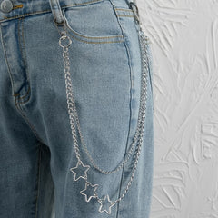 Men's Pentagram Double Layered Pants Chain