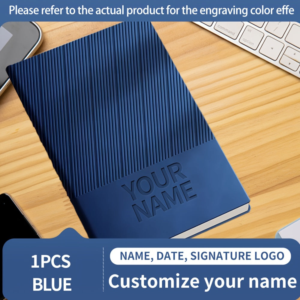 Personalized A5 Softcover Notebook with Name & Logo - Green/Red/Orange/Gray
