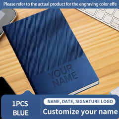 Personalized A5 Softcover Notebook with Name & Logo - Green/Red/Orange/Gray