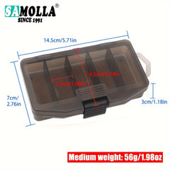 SAMOLLA Fishing Tackle Box Hooks Lures Baits Organizer