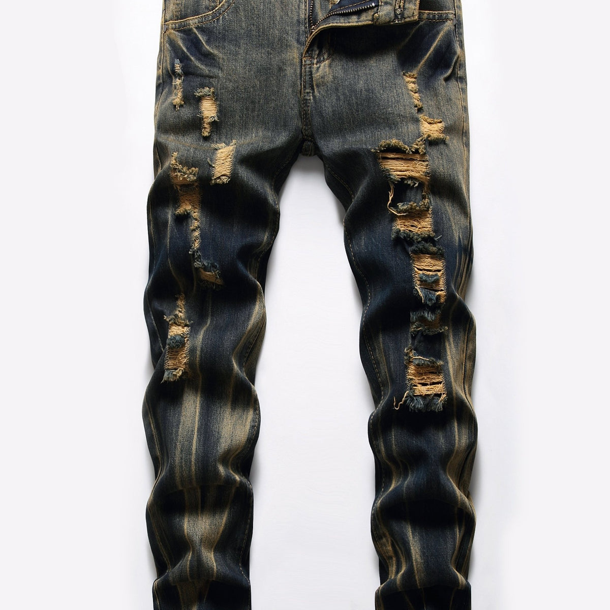 Boys Ripped Denim Jeans Straight Pants Casual Kids Clothes