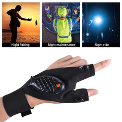 Rechargeable Flashlight Gloves Fingerless Gloves LED Lighting Finger Lamp