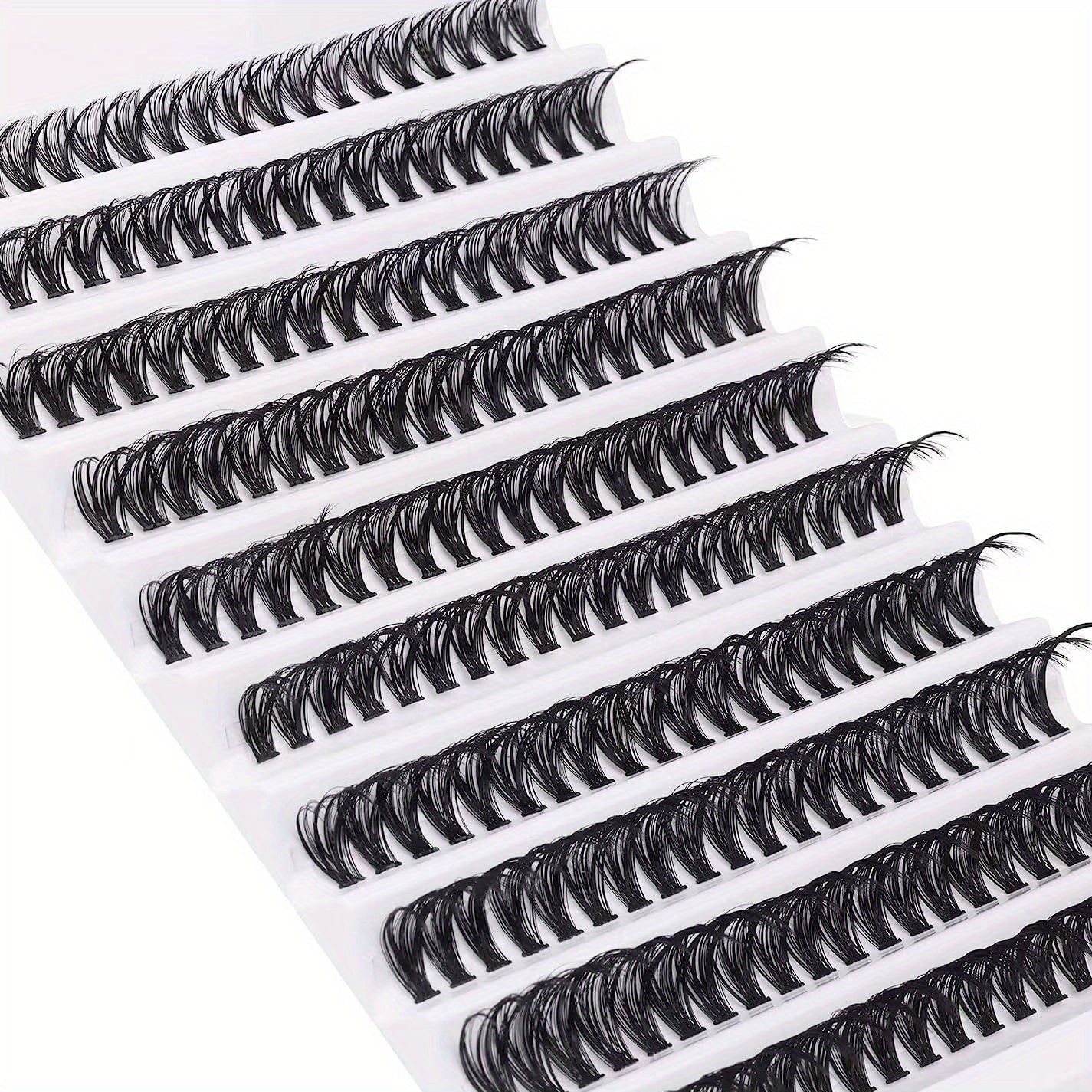 Wispy Natural Look Individual Lashes D Curling DIY Cluster Eyelash Extension