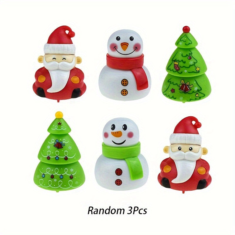 Christmas Santa Claus Toy Car Random Cartoon Design Pullback Car For Kids