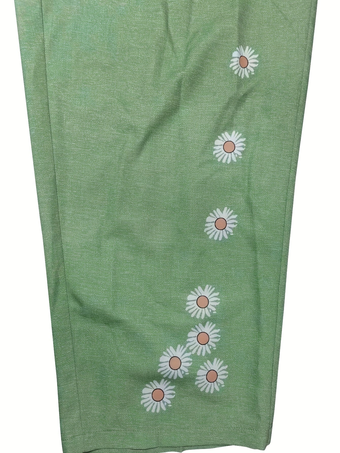 Women's Plus Daisy Print Harem Pants with Pockets