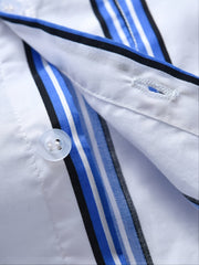 Boys Striped Shirt Long Sleeves With Pocket Bow Tie