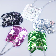 Glitter Sequin Evening Bag Sparkling Dinner Clutch Purse Banquet Handbag