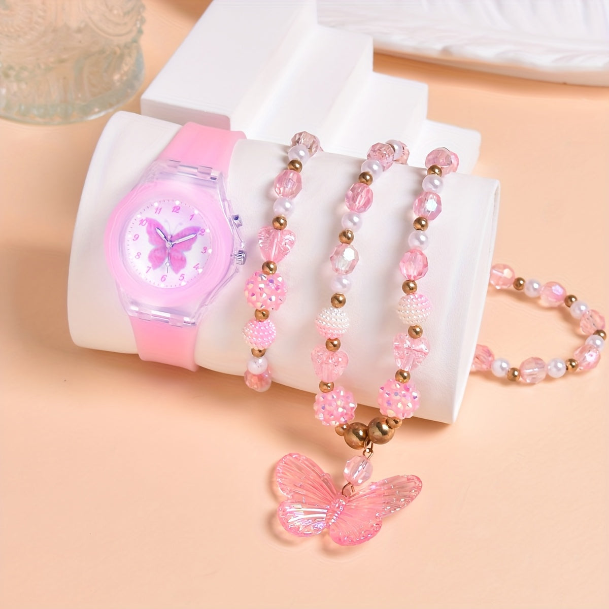 3pcs Set Unicorn Girls Quartz Watch